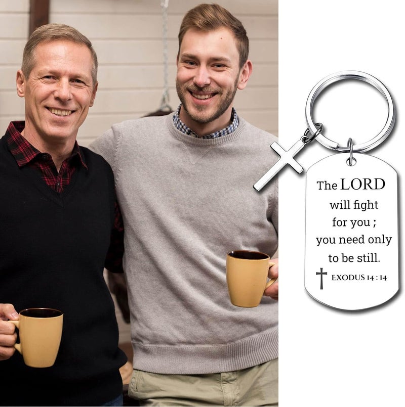 GiftYou Inspirational Scripture Metal Key Chains with Cross Pendant - Bible Verse Keychain Religious Gift for Christian - Image 5